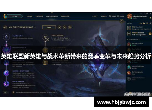 英雄联盟新英雄与战术革新带来的赛季变革与未来趋势分析